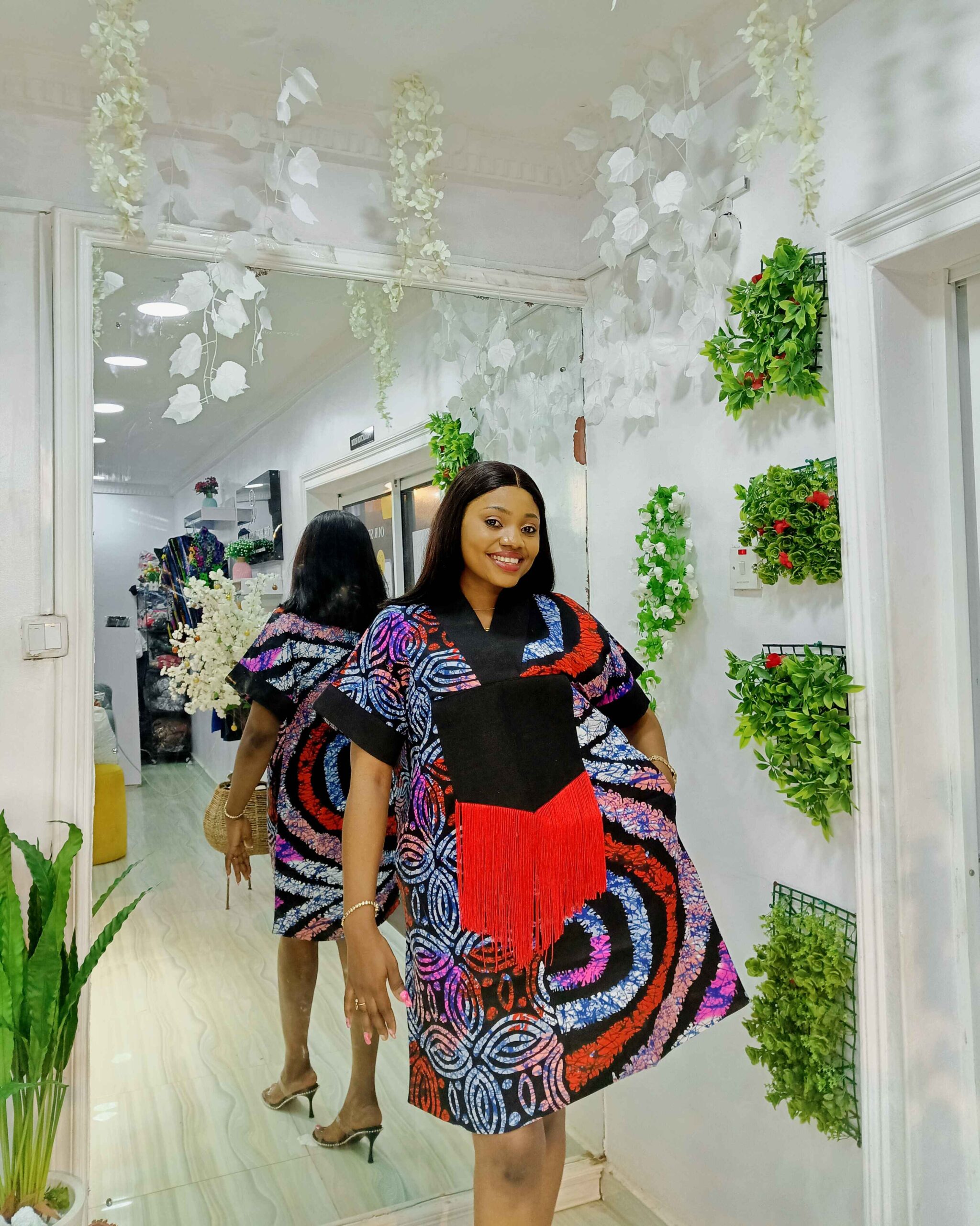 Agbada Dress with Fringes